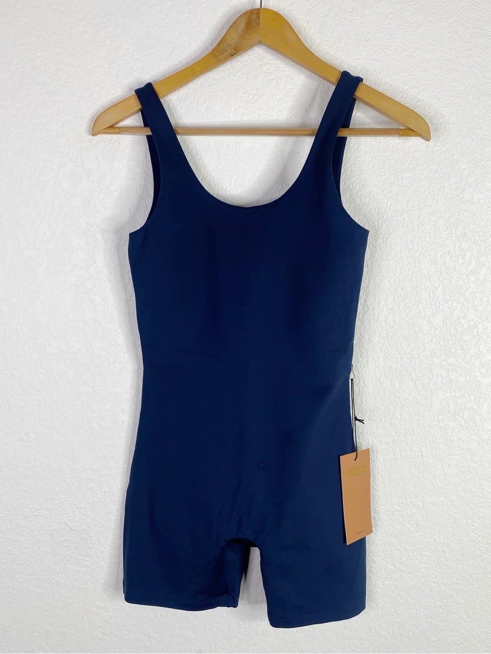 Girlfriend Collective Navy Blue Midnight Bike Unitard